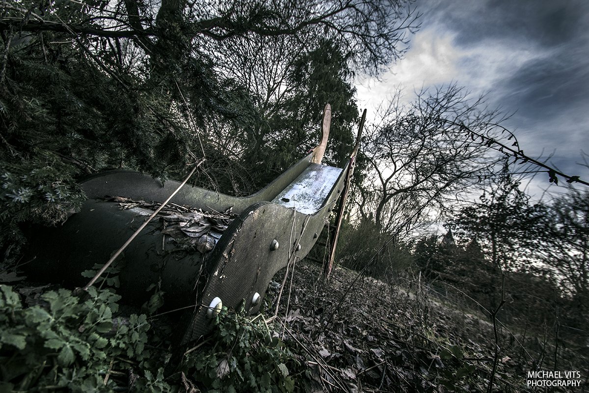 Der verlassene Spielplatz.