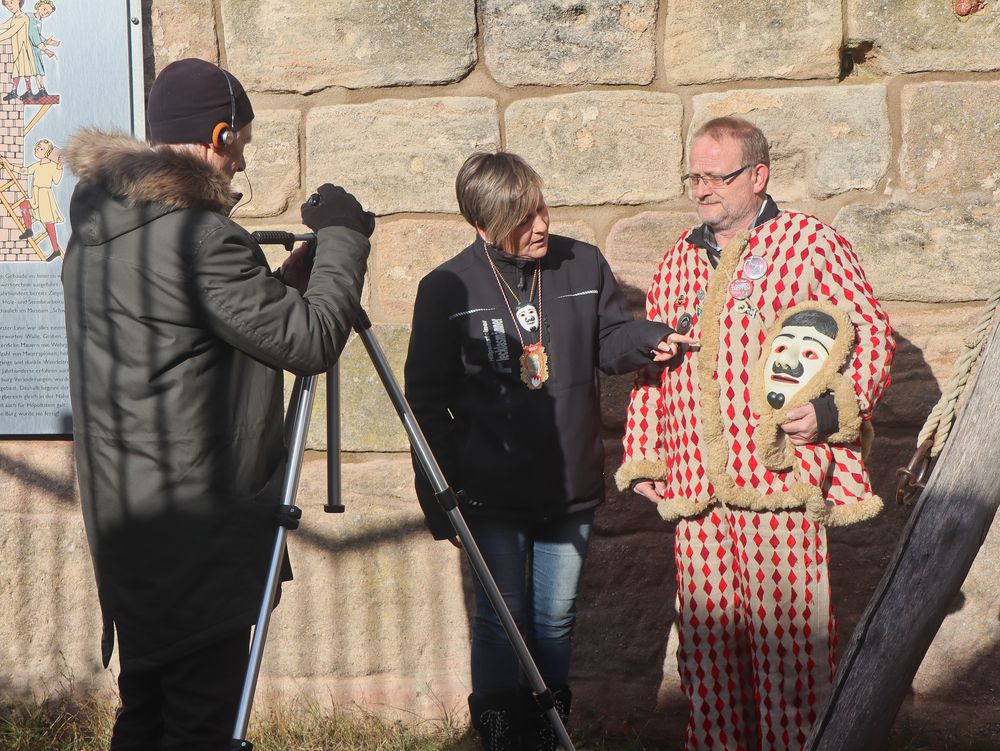 Der Videodreh der Hilpoltsteiner Flecklasmänner zum Brauchtumsvideo