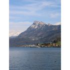 Der Vierwaldstâttersee und die Schweizer Alpen in Buochs