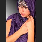 Der violette Schal