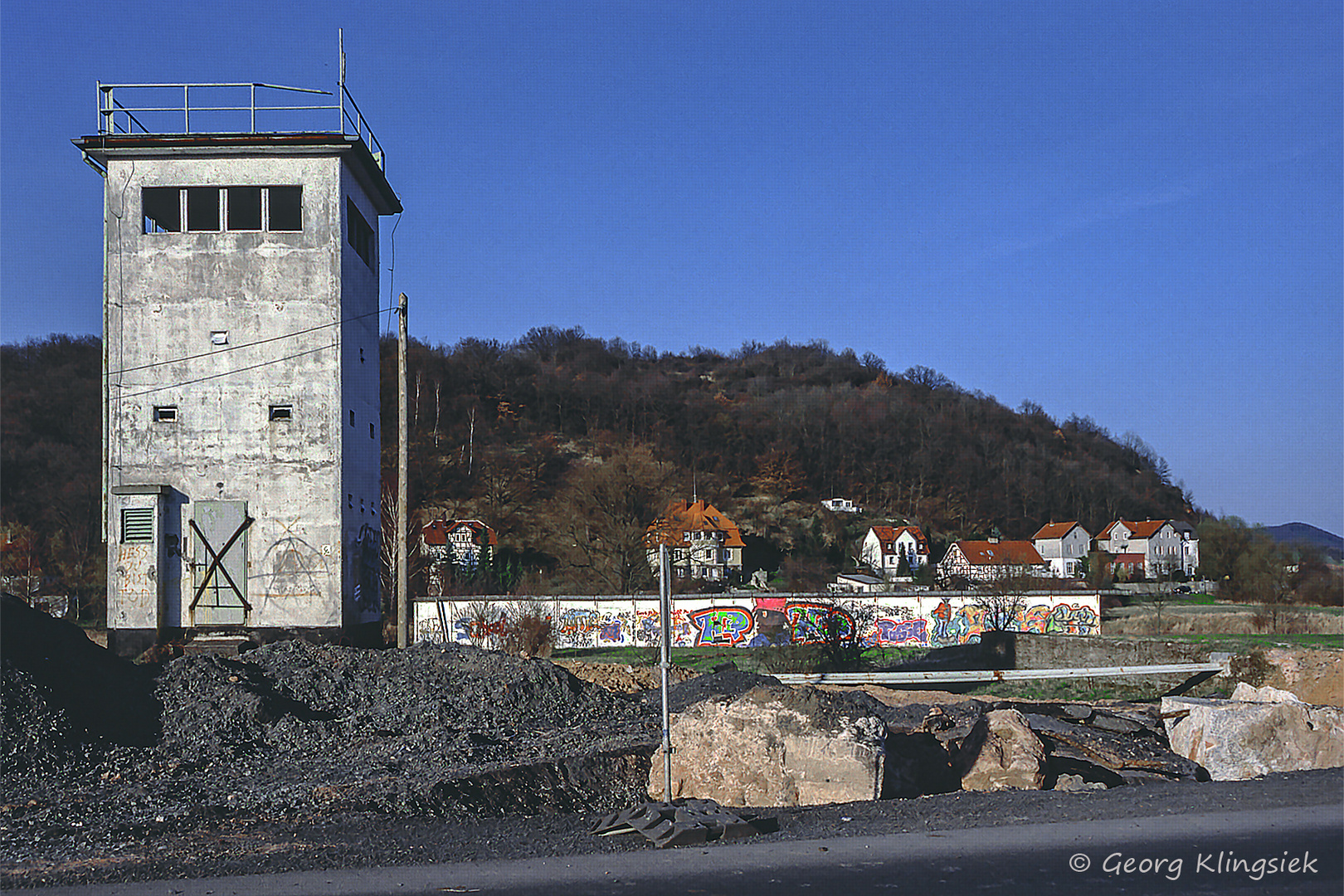 Der Wachturm der ehemaligen DDR-Grenzanlage