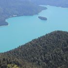 Der Walchensee mit Insel Sassau