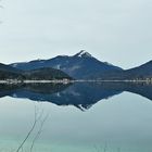 Der Walchensee mit Niedrigwasser