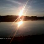 Der wangenheimer Stausee mit Sonne