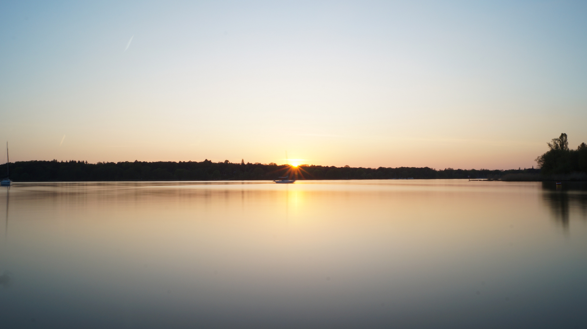 Der Wannsee zum Sonnenuntergang 