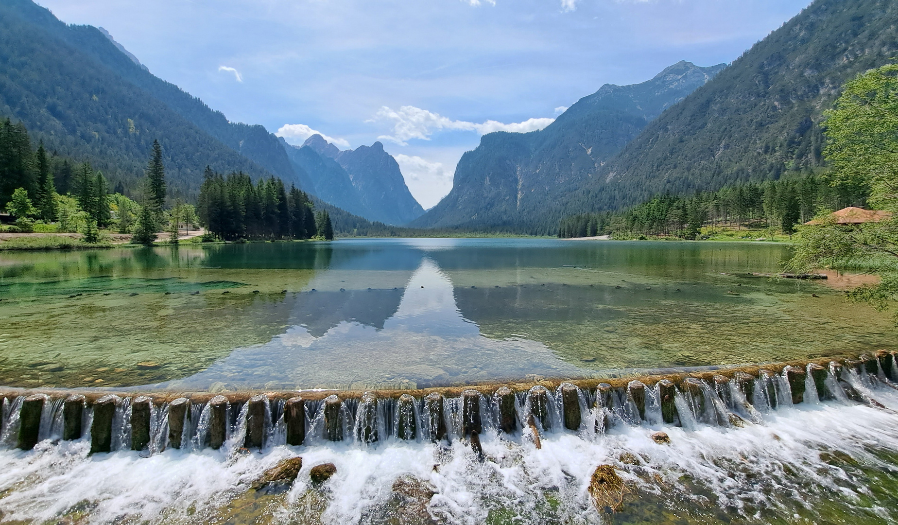 Der Wasserfall am Toblacher See...  ;-)