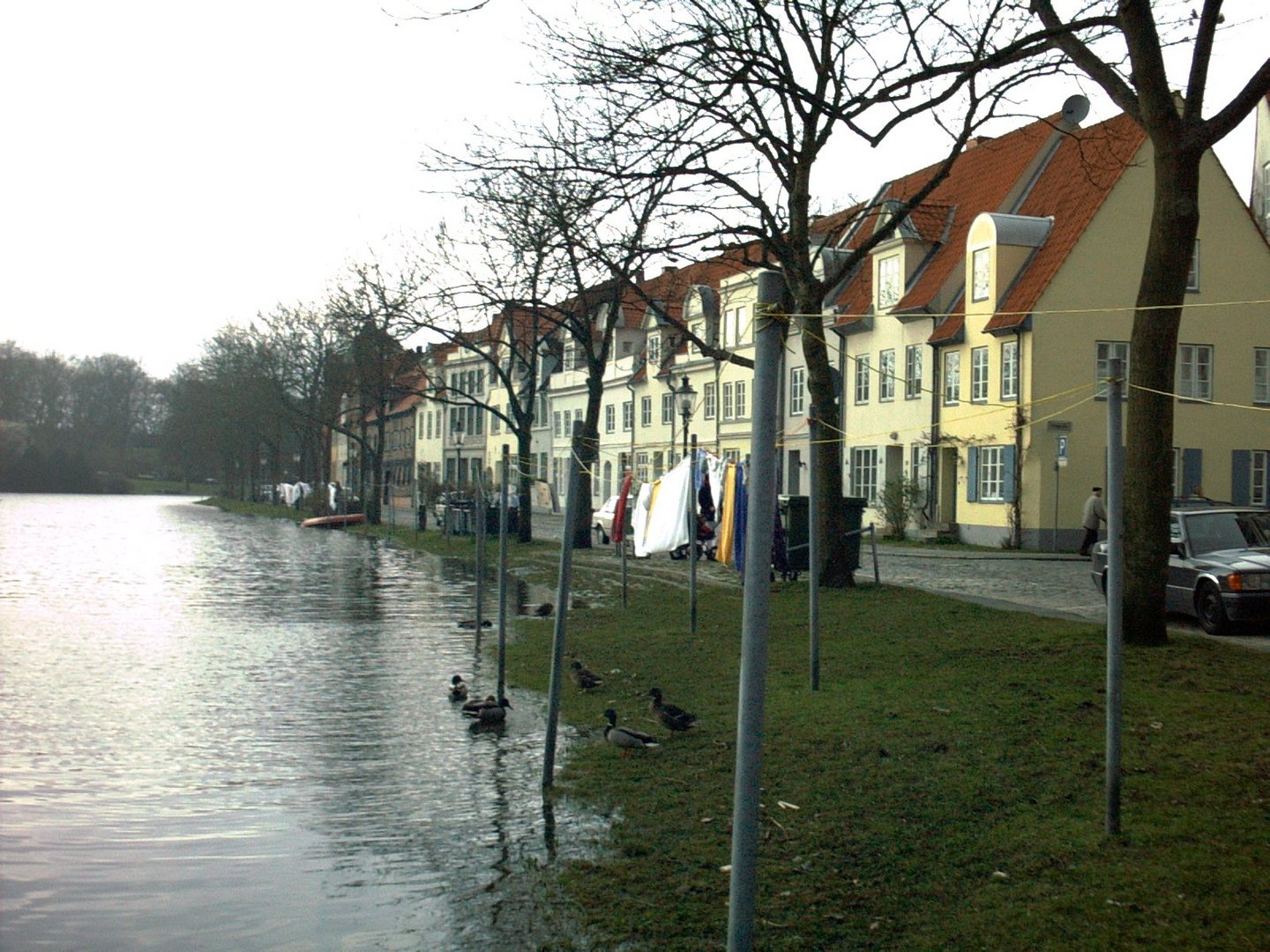 Der Wasserstand der Trave steigt