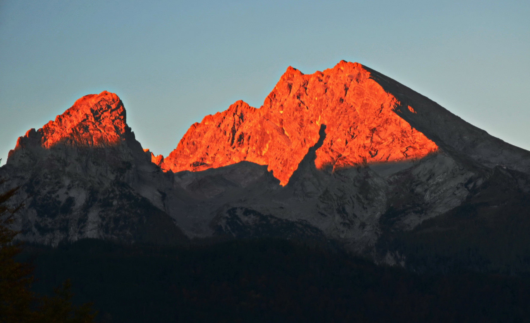 Der Watzmann im schönen Morgenlicht