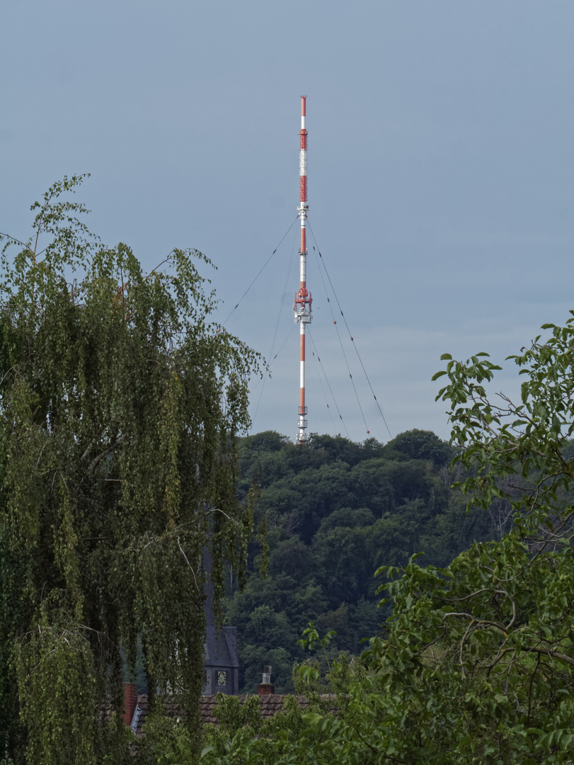 Der WDR Sendeturm auf dem Venusberg oberhalb von Bonn-Kessenich.