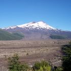 ...der Weg der Lava am doppelköpfigen Vulkan Llaima (Chile)...