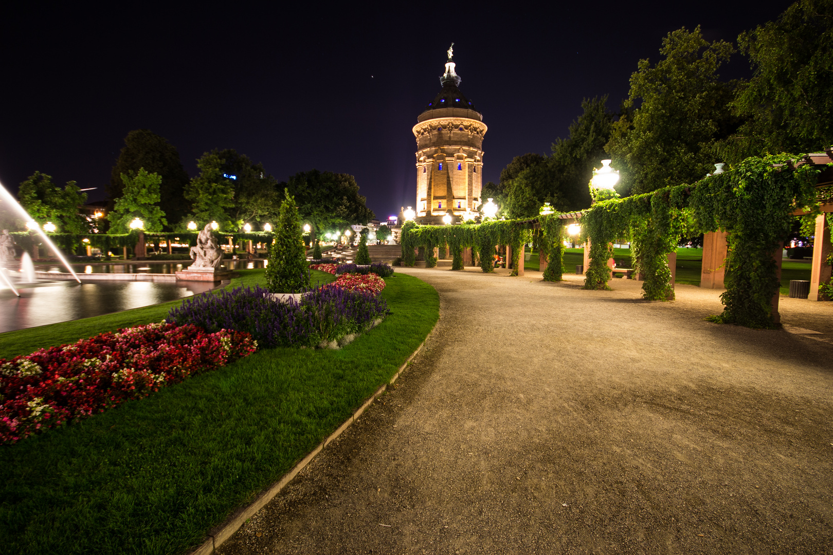 Der weg durch den Park