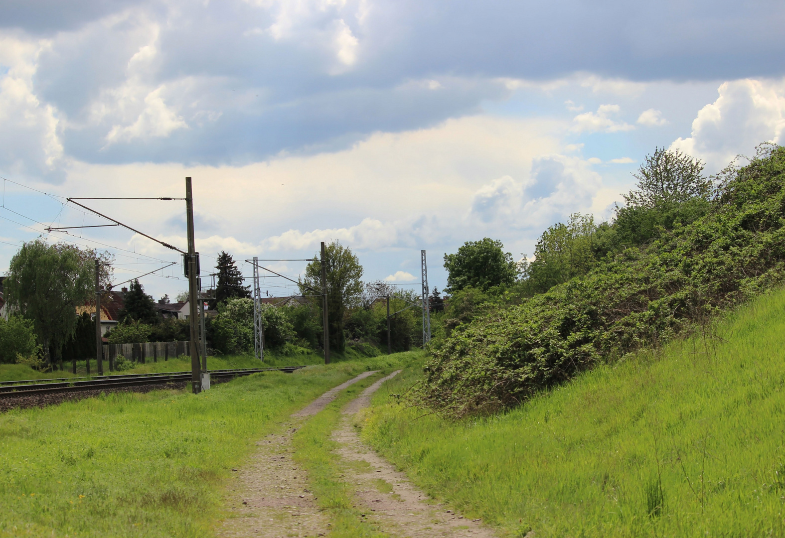 Der Weg entlang der Gleise