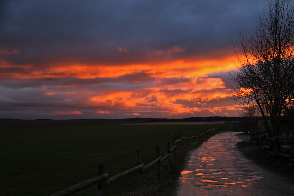 der Weg ins Abendrot