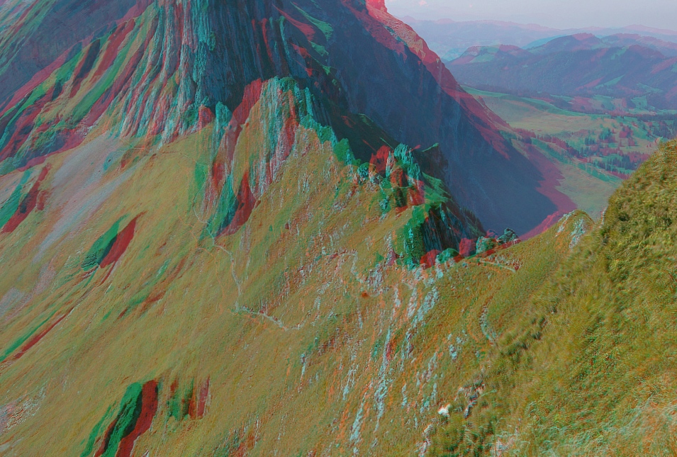 Der Weg zum Mesmer und Säntis - Berge in 3D