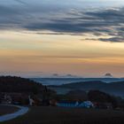 Der Weg zur Arbeit mit dem Blick Richtung Lilienstein und Co.