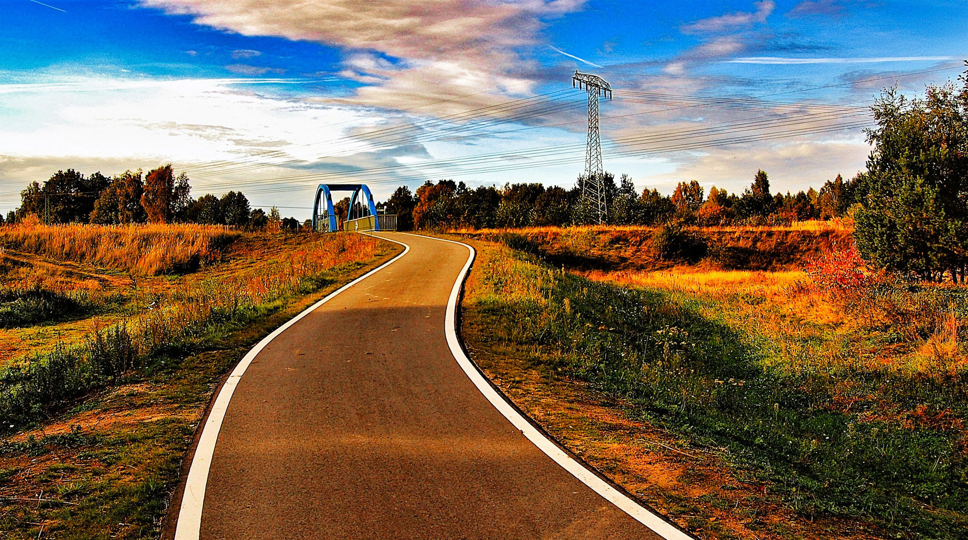 der Weg zur blauen Brücke ...