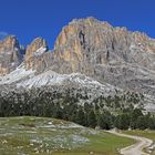 Der Weg zur Langkofelgruppe auf dem Sellajoch...