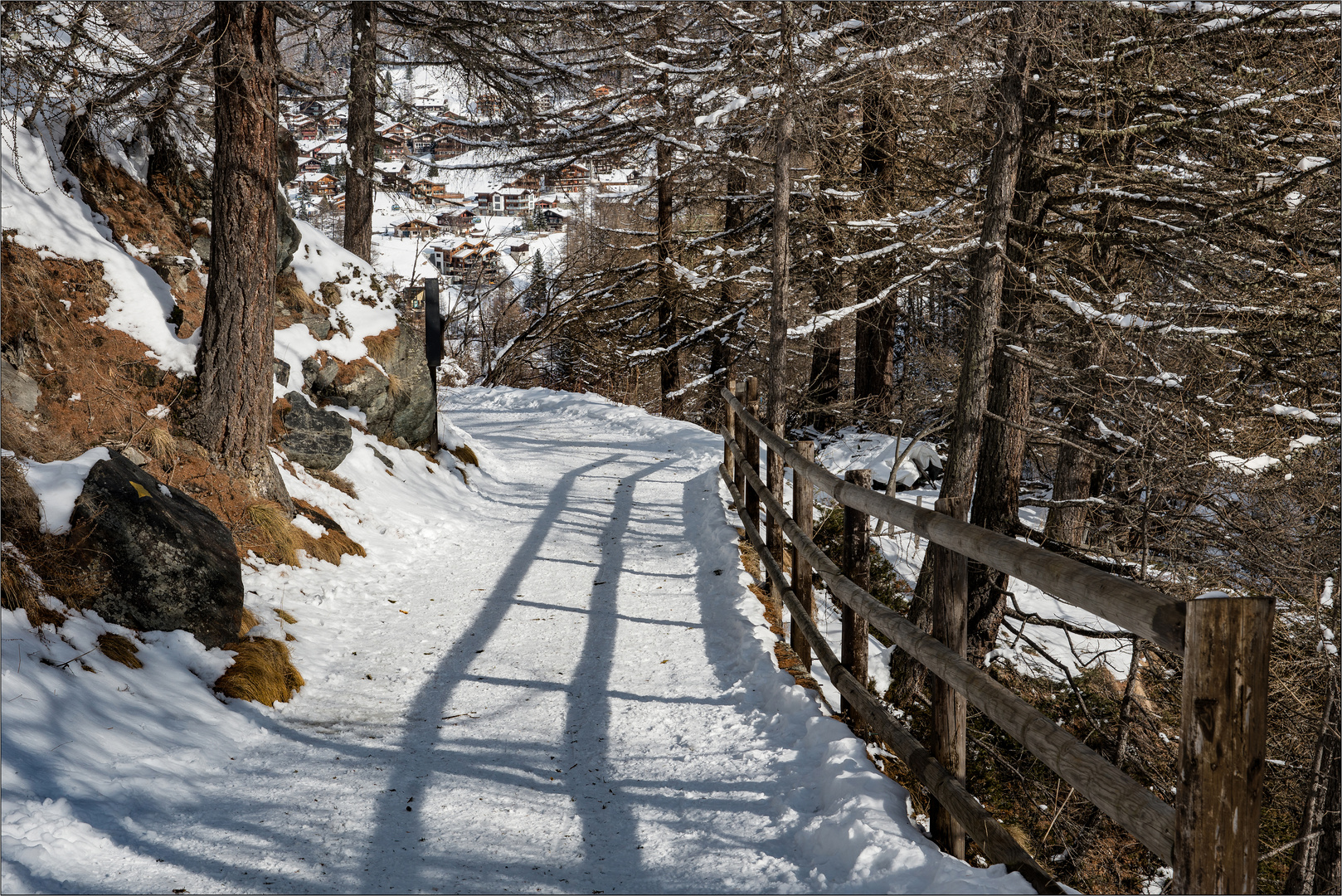 der Weg zurück ins Dorf