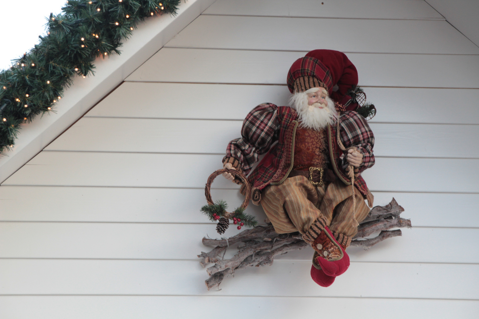 Der Weihnachtsmann an der Wand