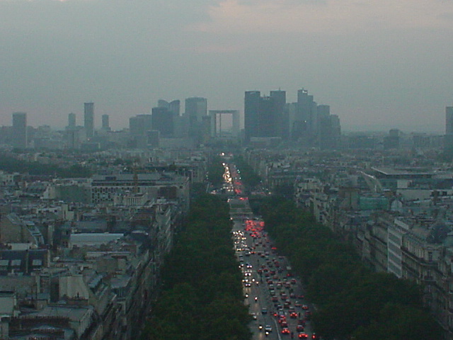 der weite Blick vom Arc de Triumph