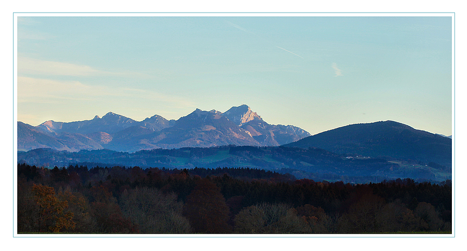 Der Wendelstein im herbstlichen Abendlicht