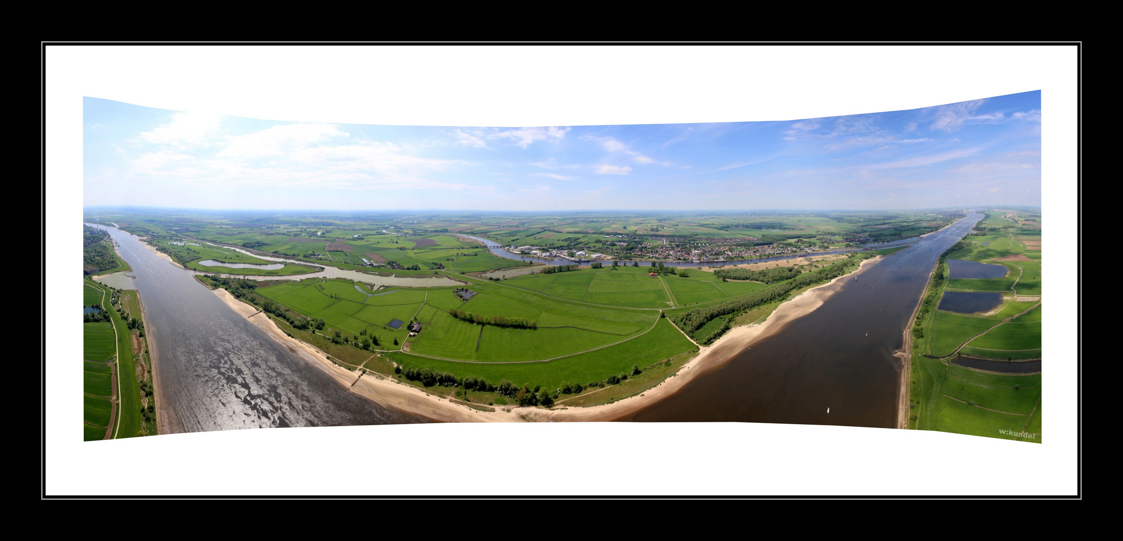 der Weserbogen (Aerial panorama)