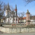 Der Westhofener Marktplatz mit evg. Kirche