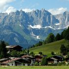 Der Wilde Kaiser ..... Blick vom Balkon unseres Hotels in Kreith ( bei Kitzbühel )