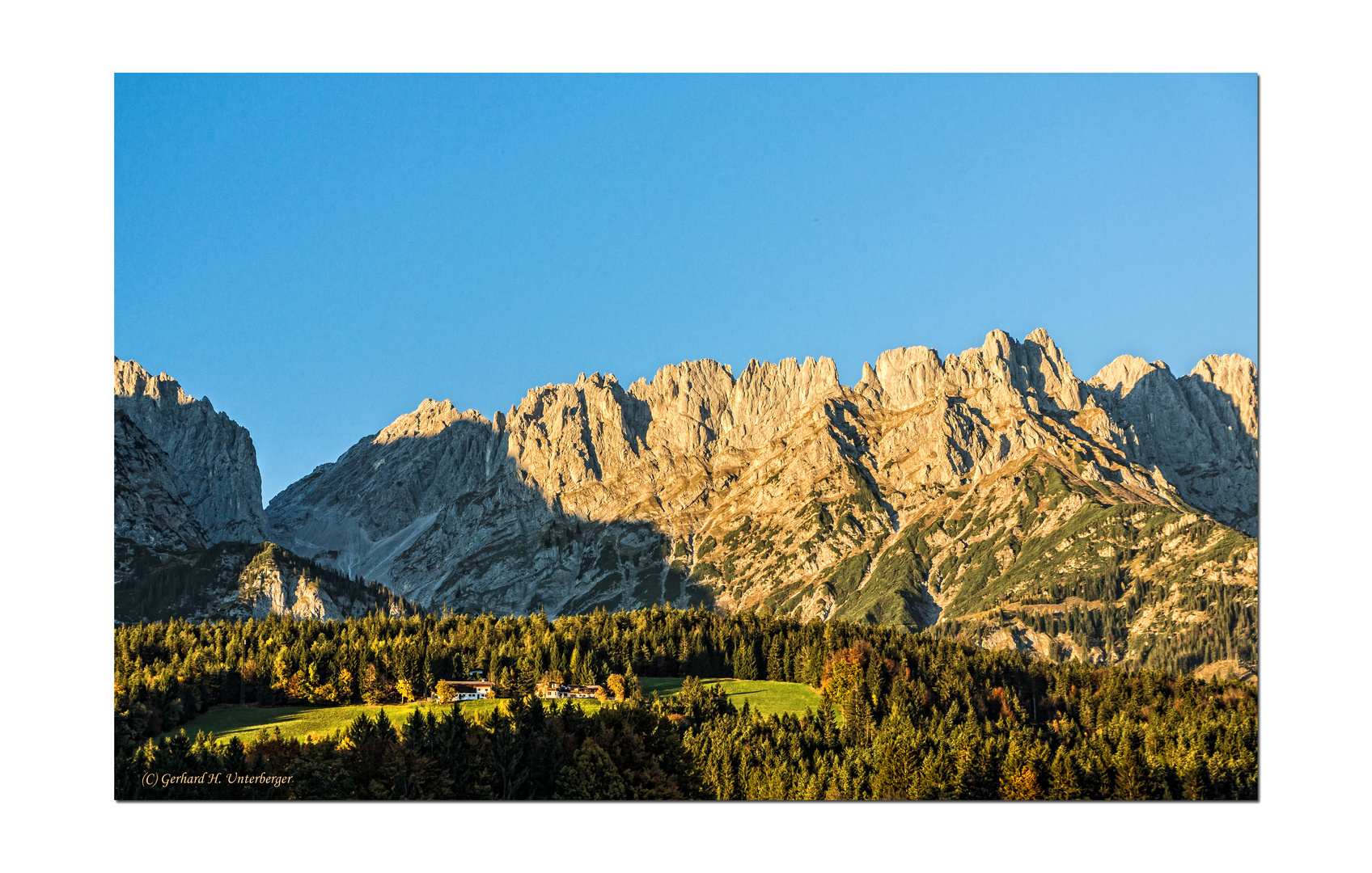 Der Wilde Kaiser im Abendlicht