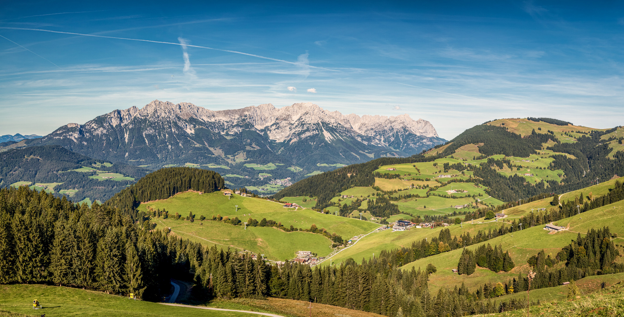 Der Wilde Kaiser im Herbstlicht am 1. Oktober 2021