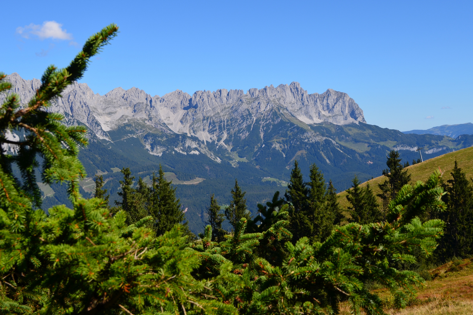 Der "Wilder Kaiser" mit 2344m ...