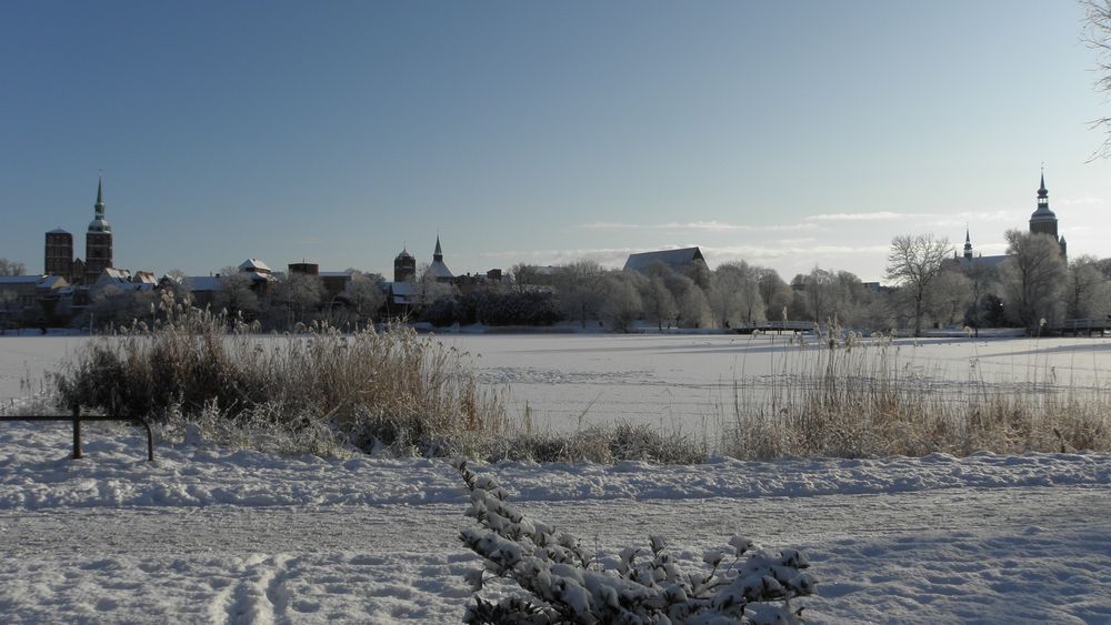 Der Winter hat in Stralsund Einzug gehalten