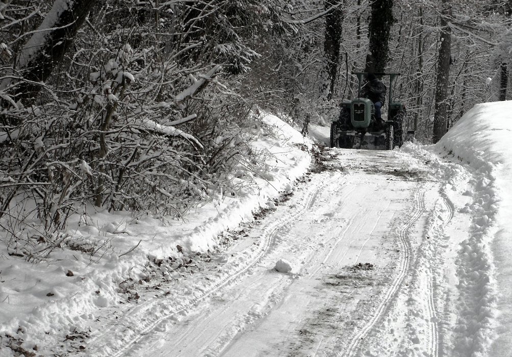 Der Winter ist auch ein Traktor