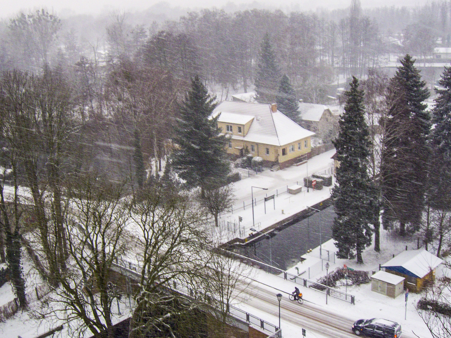 Der Winter ist gekommen. Zehdenick - Schleuse