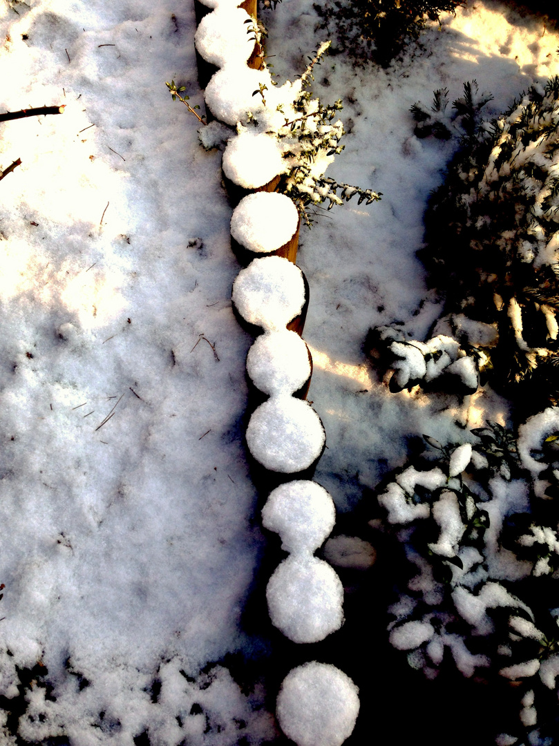 der Winter ist mit  Schnee zurück gekommen