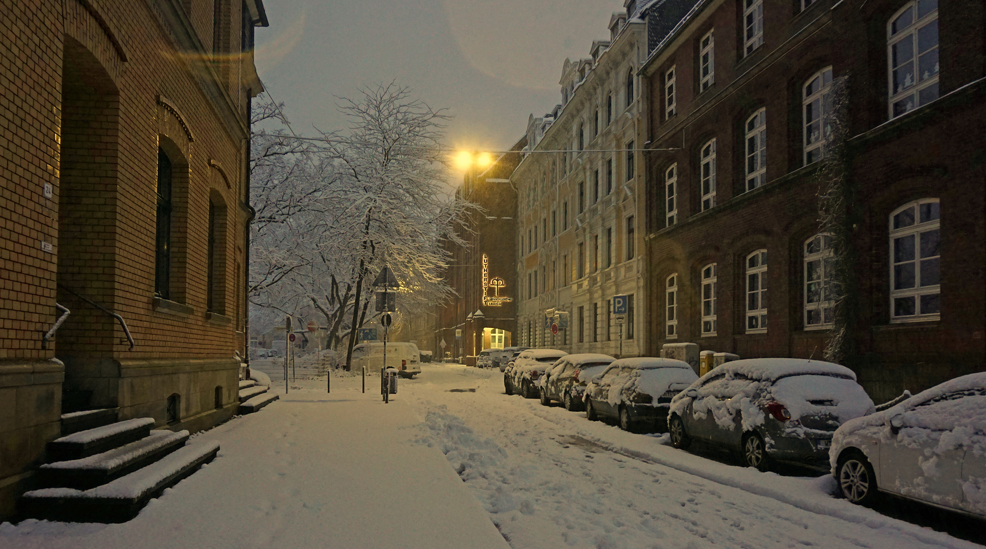 Der Winter kam zurück heut Nacht