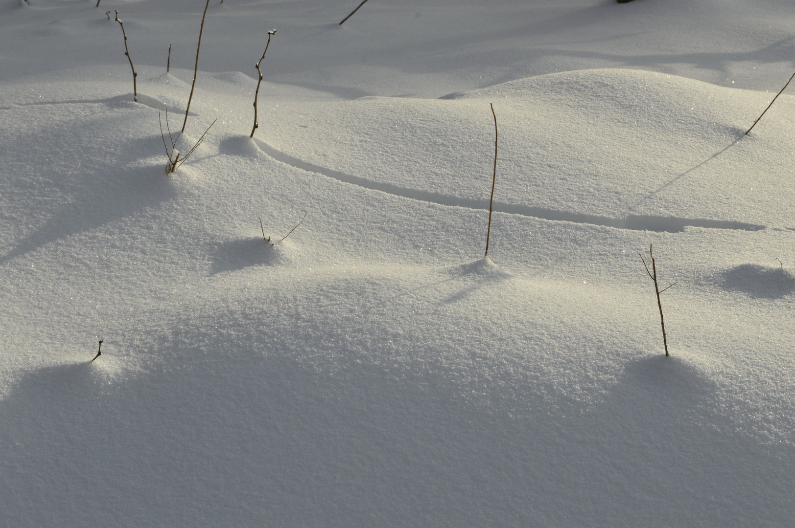 Der Winter modelliert die Landschaft