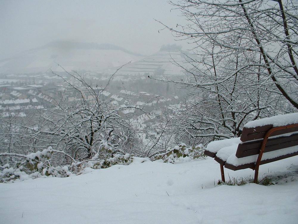 Der Winter über dem Weinsberger Tal