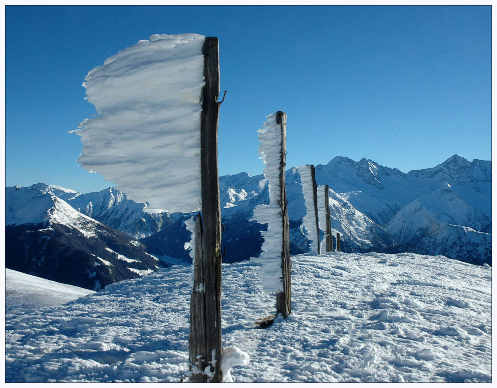 Der Winter zeigt Flagge