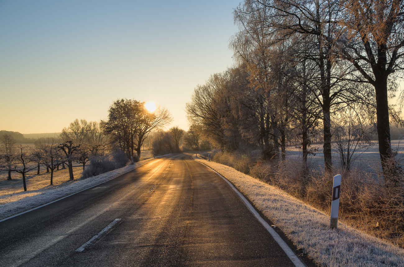 der Wintersonne entgegen 