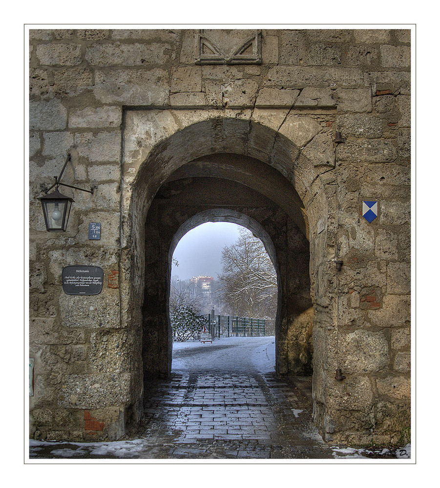 der Wöhrturm-Durchblick