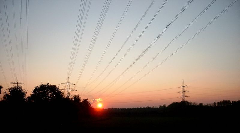 Der wohl einzige Sonnenuntergang in Langenfeld - heute