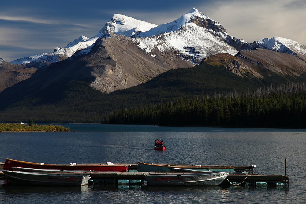 Der wunderbare Maligne-Lake im Jasper NP