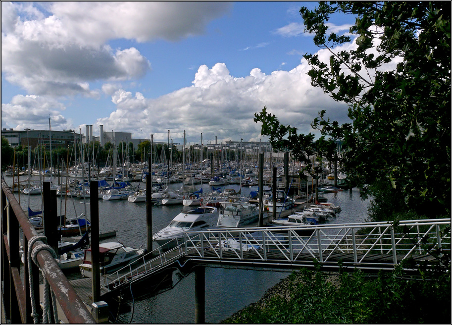 Der Yachthafen Finkenwerder