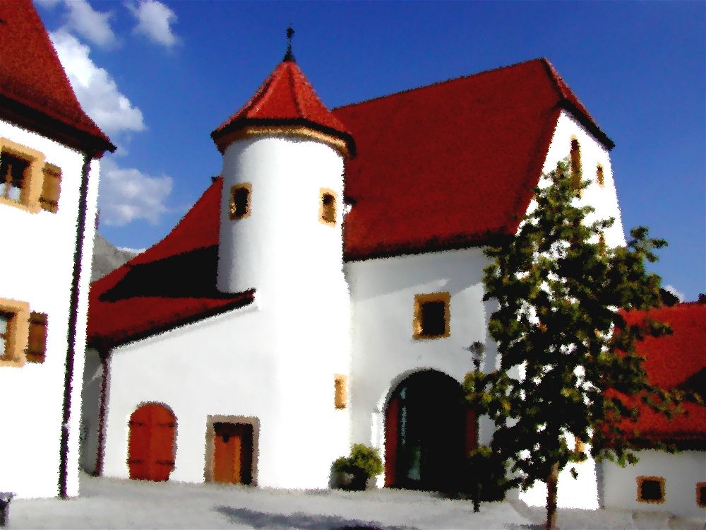 Der Zehentstadel (Stadtmuseum) in Öl