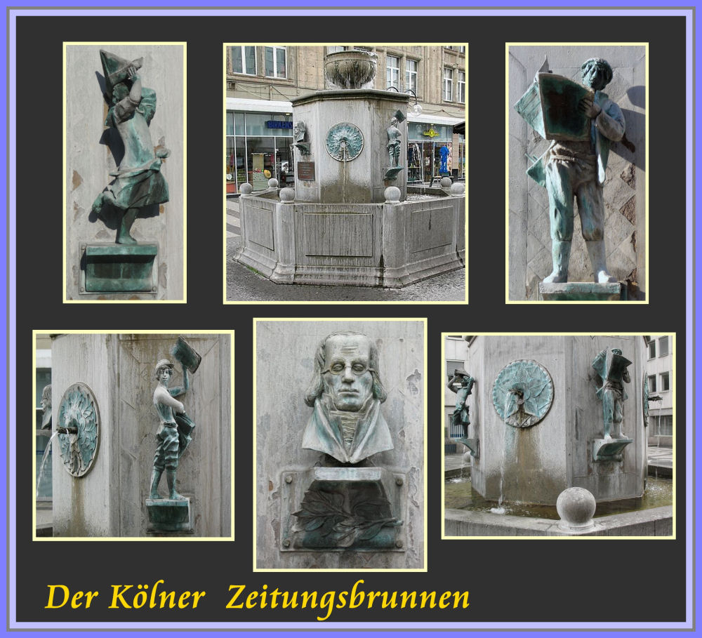 Der Zeitungsbrunnen in Köln