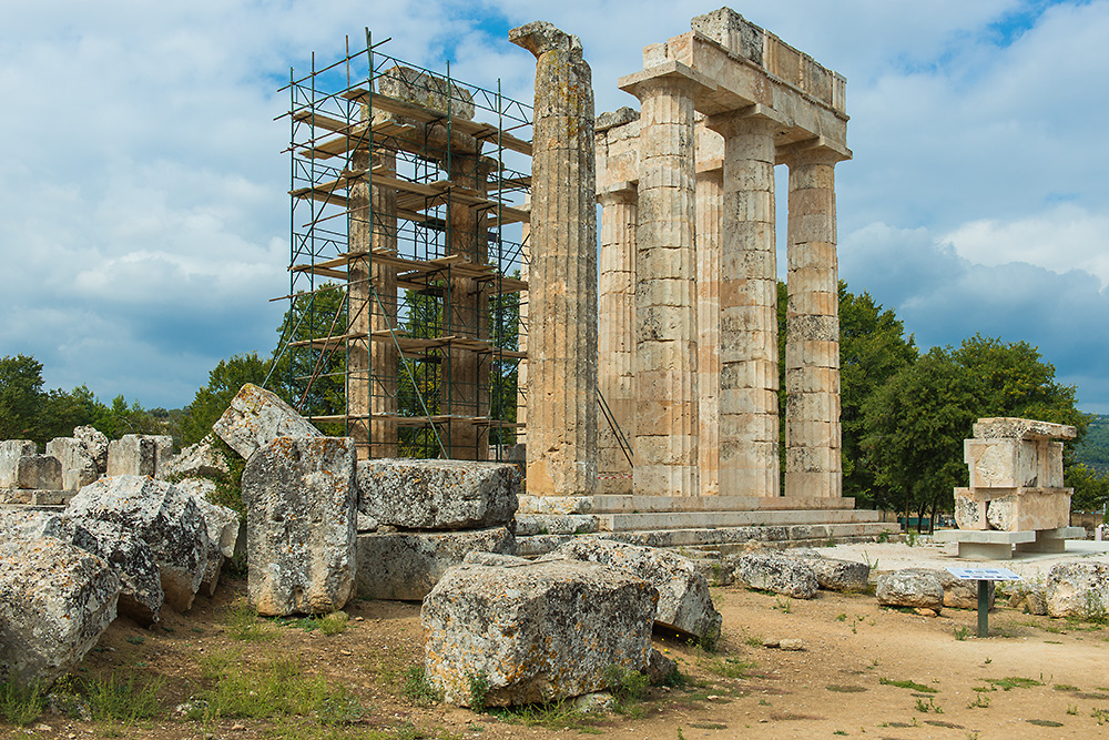 der Zeus-Tempel in Nemea