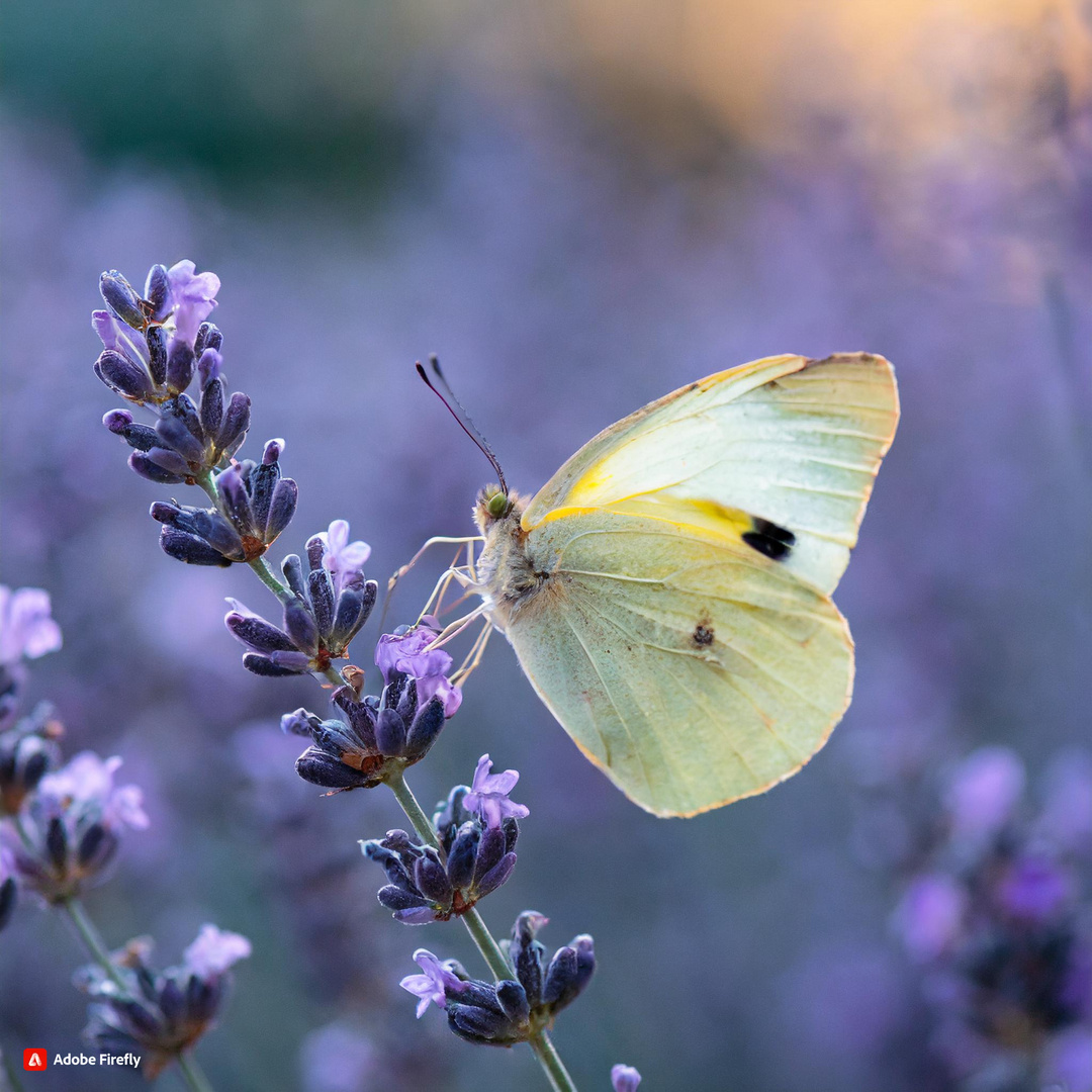 Der Zitronenfalter auf dem Lavendel