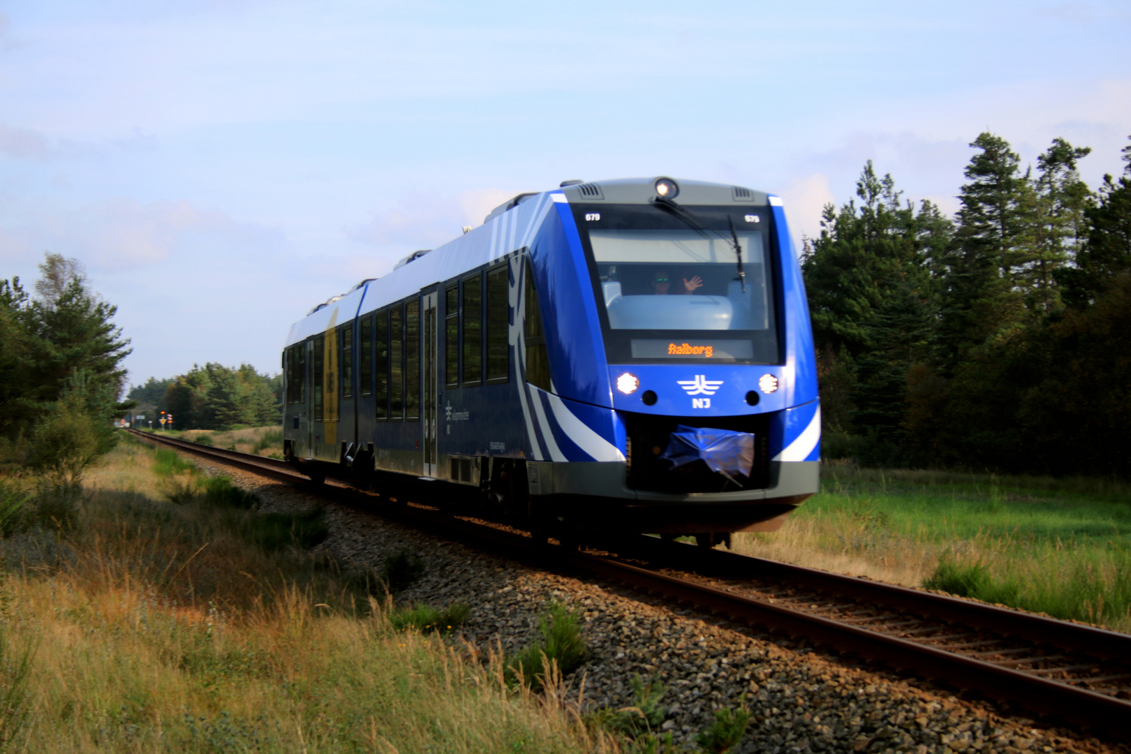 Der Zug von Skagen nach Aalborg...