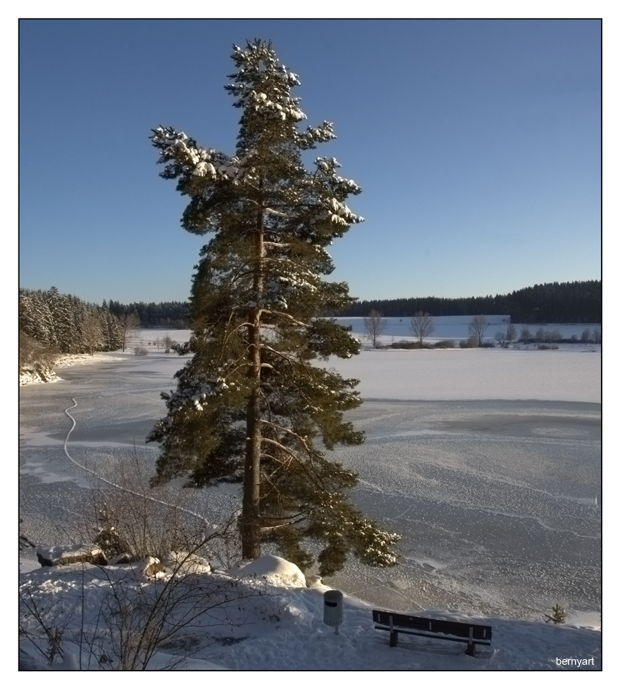 der zugefrorene Kirnbergsee